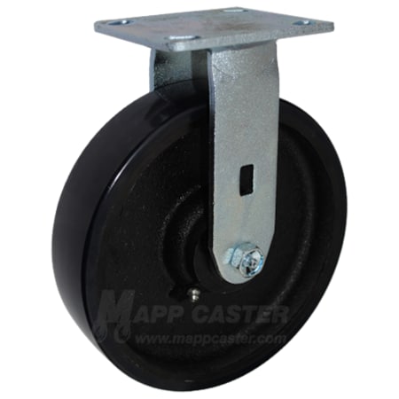 Mapp Caster 8"X2" Polyurethane on Iron Wheel Rigid Caster - 1,250 Lbs Capacity 146UIRB820R